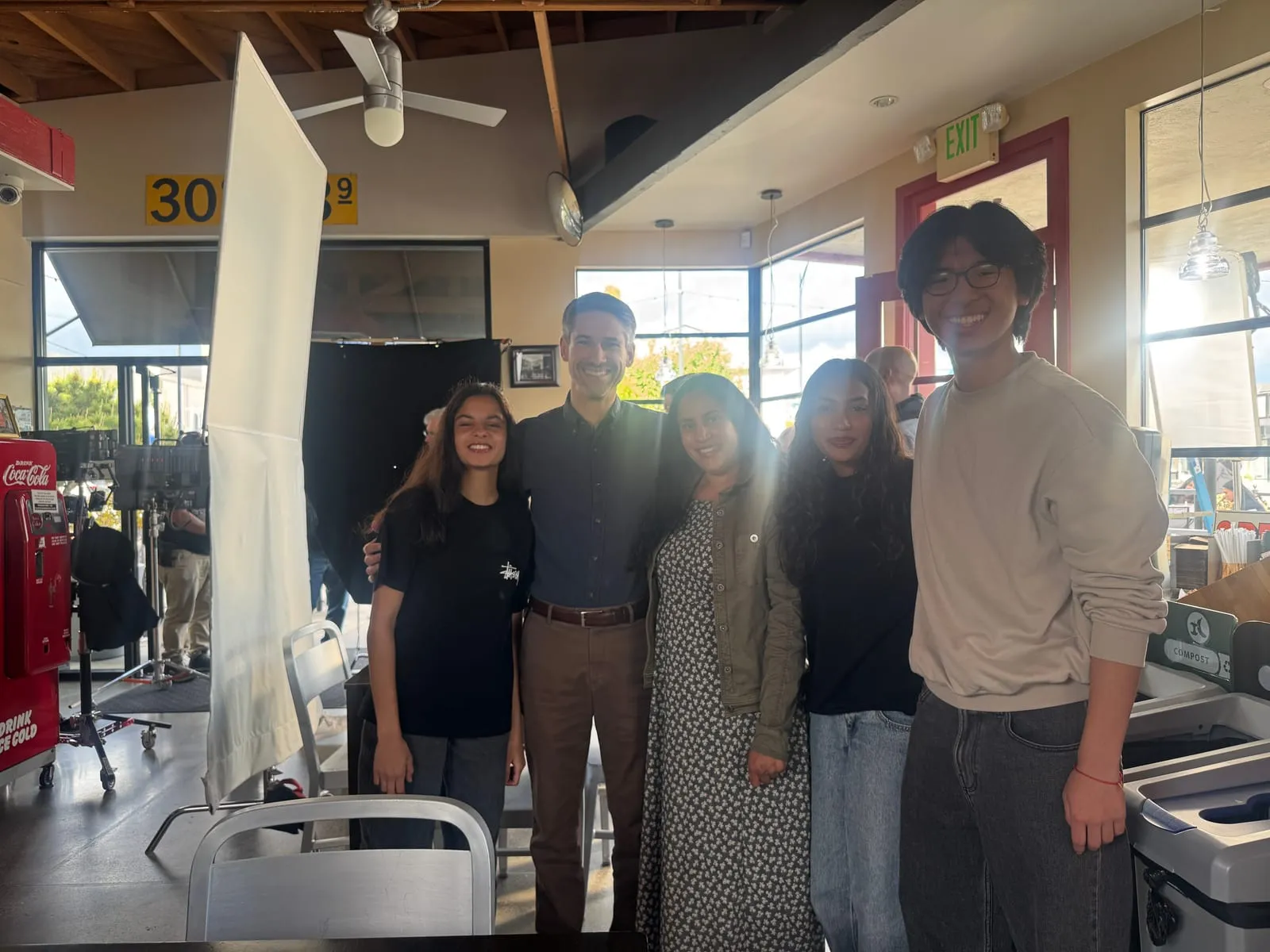 Ian with Matt Mahan and fellow campaign volunteers